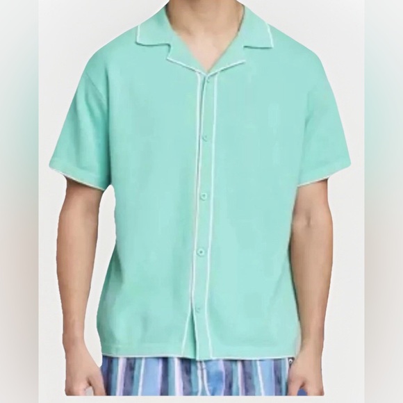 Original Use Other - NWT Original Use Men's Short Sleeve Knit Button-Down Shirt - Size: Small